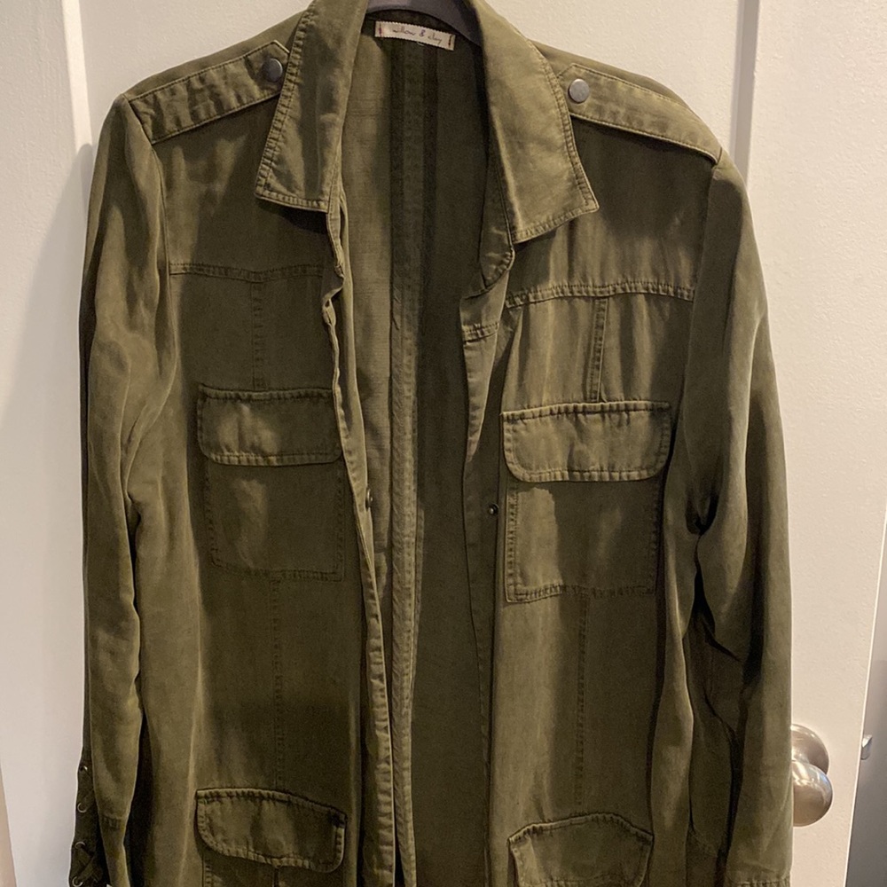 Dark Green Lightweight Jacket Large Excellent Con… - image 2